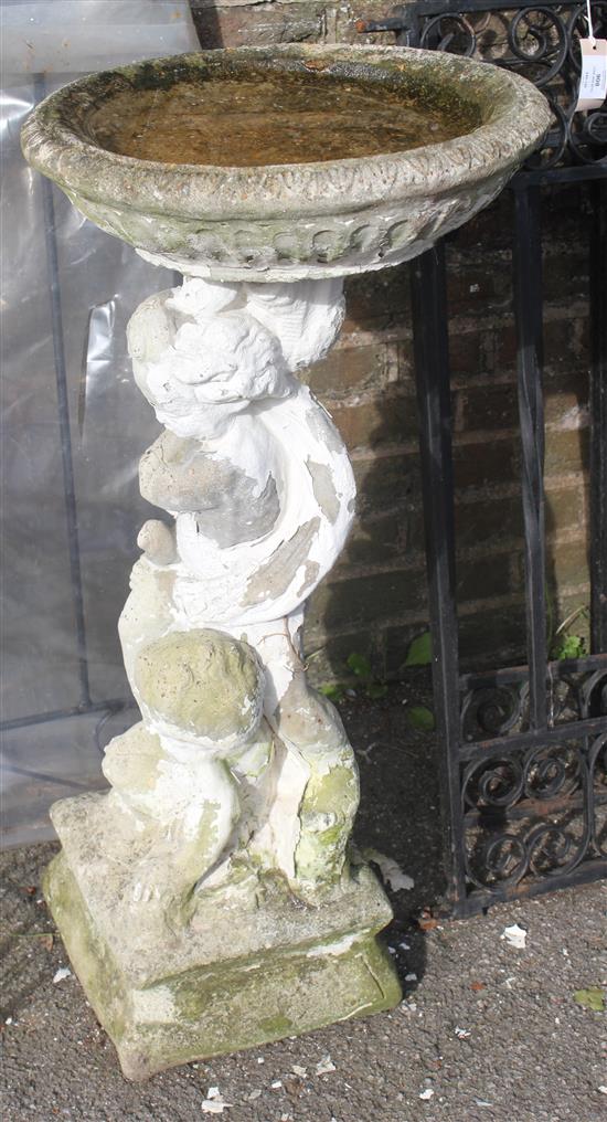 Stone bird bath